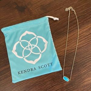 Kendra Scott Gold Elisa Pendant Necklace in Turqoise